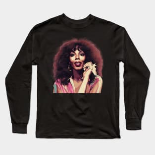 Portrait Donna Summer 80s Long Sleeve T-Shirt